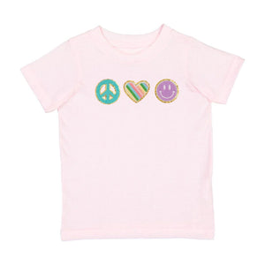 PEACE LOVE SMILE PATCH TEE