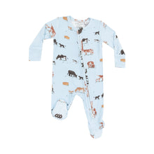 Load image into Gallery viewer, COW FAMILIES ZIPPER FOOTIE