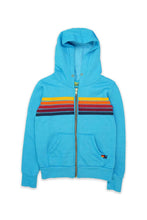Load image into Gallery viewer, 5 STRIPE ZIP- NEON BLUE