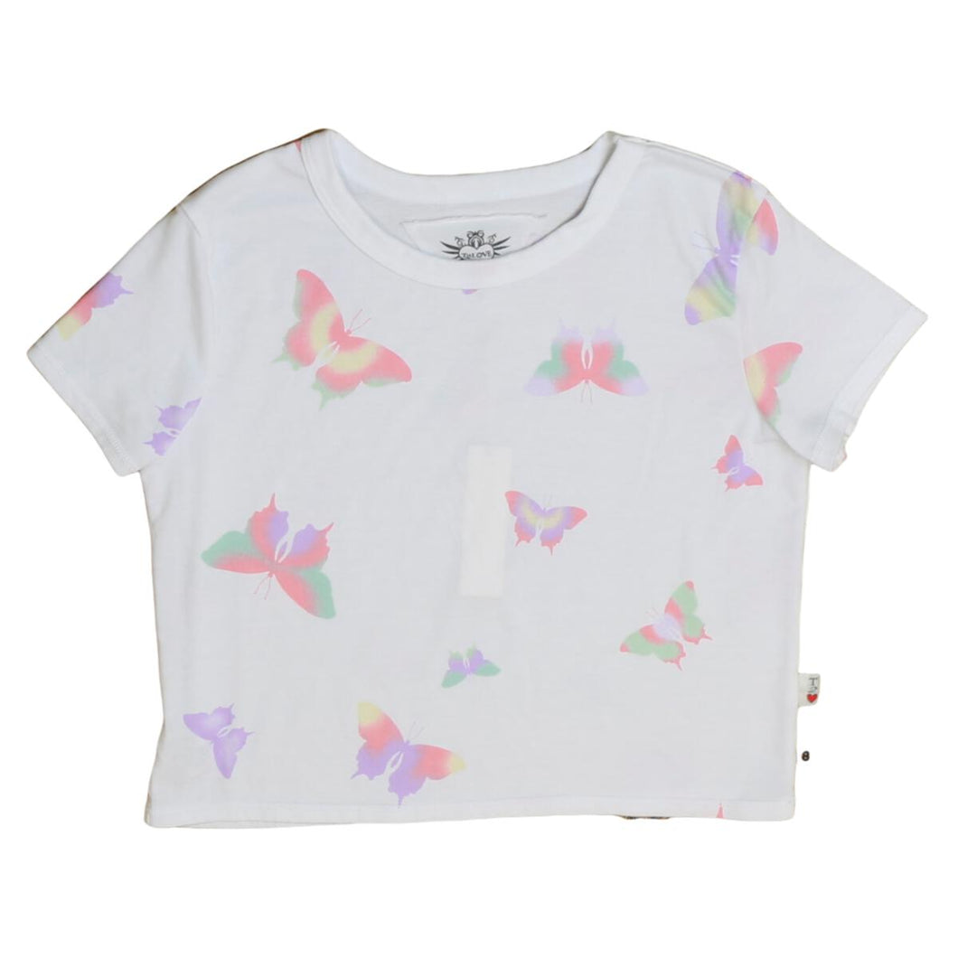 CORAL BUTTERFLY BOXY TEE