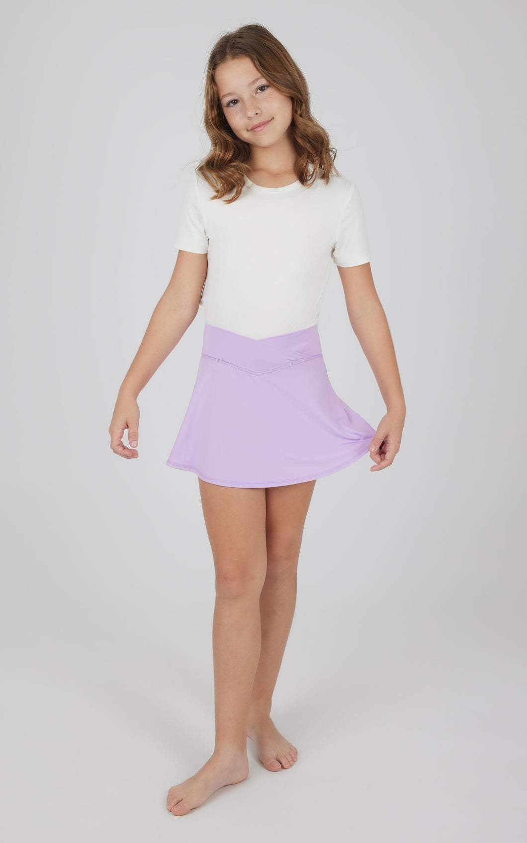 CROSSOVER WAIST SKORT- LAVENDULA