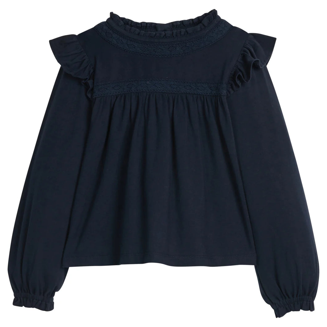 SHANNON BLOUSE- NAVY
