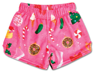 PLUSH PJ SHORTS - ORNAMENT
