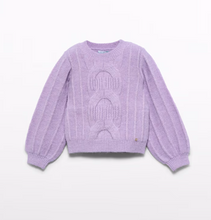 Load image into Gallery viewer, CABLE KNIT SWEATER- LILAC