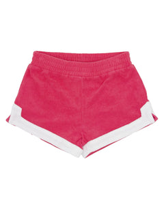 HOT CORAL TERRY SHORT