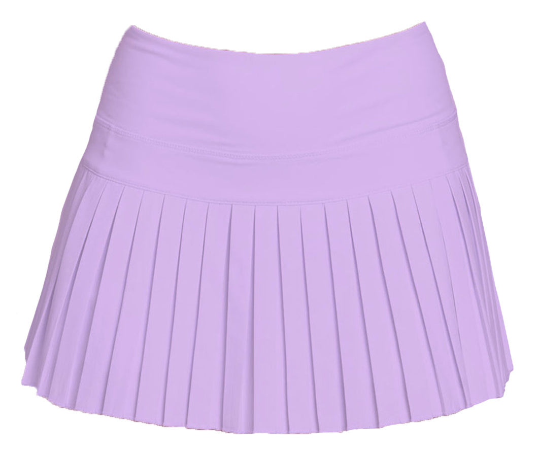 PLEATED MINI SKORT- LAVENDER