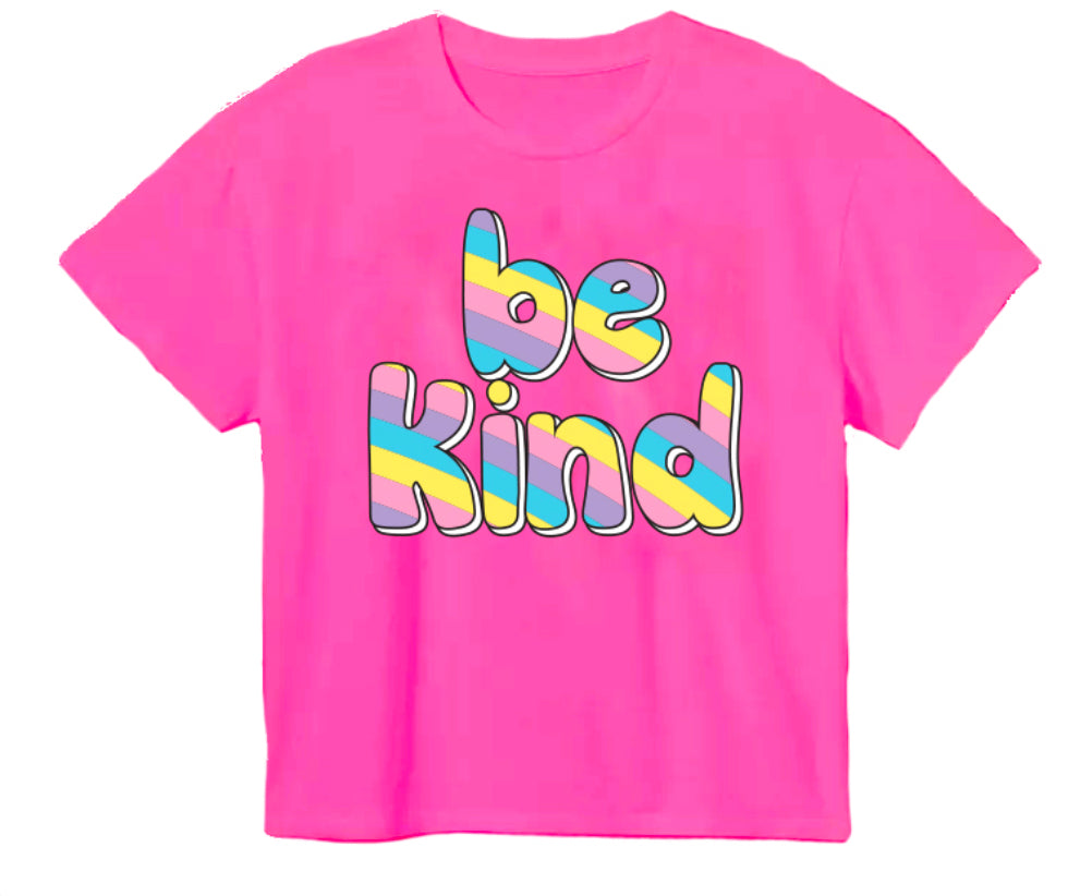 BE KIND BOXY TEE- PINK