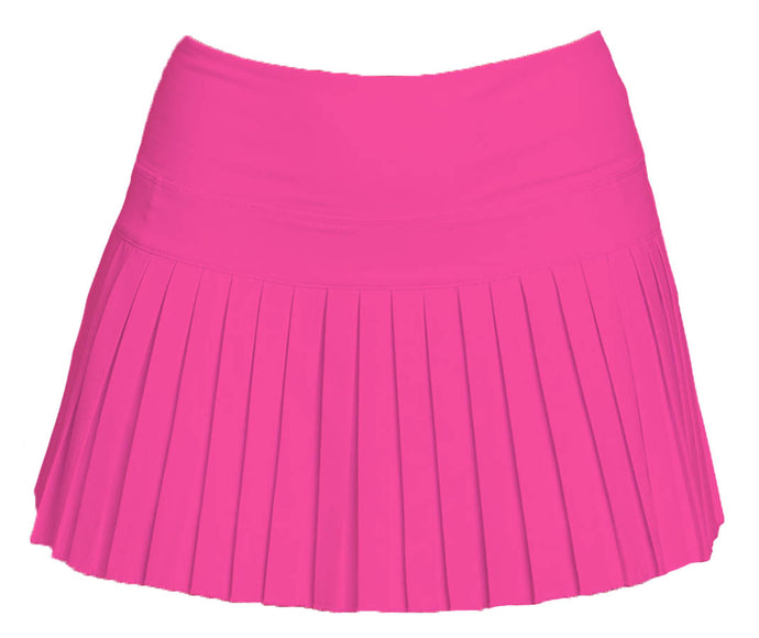 MINI PLEATED SKORT- NEON PINK