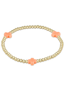 SIGNATURE CROSS BRACELET- CORAL