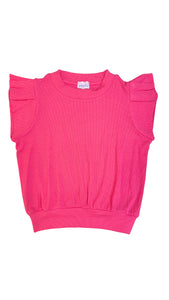 OLIVIA KNIT TOP- HOT PINK