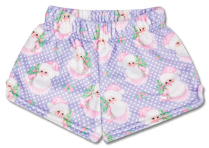 PLUSH PJ SHORTS - SWEET SANTA