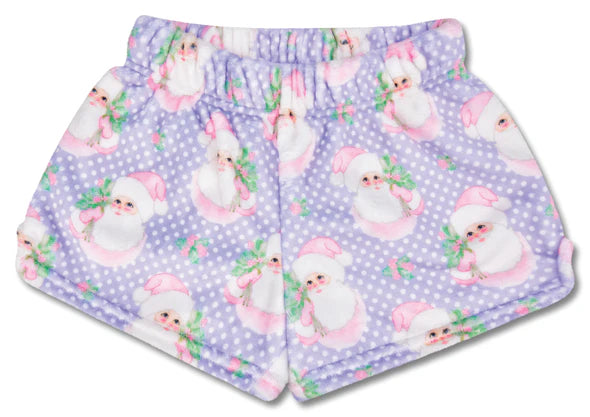 PLUSH PJ SHORTS - SWEET SANTA