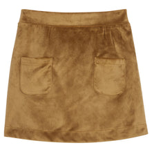 Load image into Gallery viewer, MINI SKORT- BROWN FAUX SUEDE