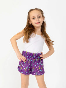 PURPLE FLASH PJ SHORTS