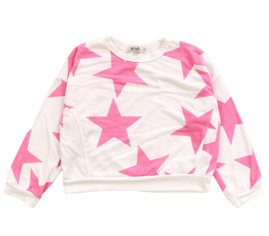 PINK STAR SWEATSHIRT