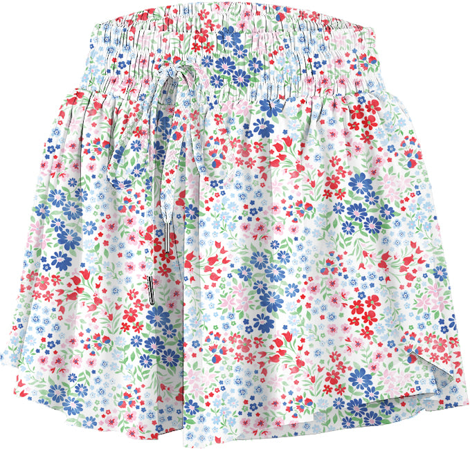 FLOWY SHORT- LIBERTY FLOWERS
