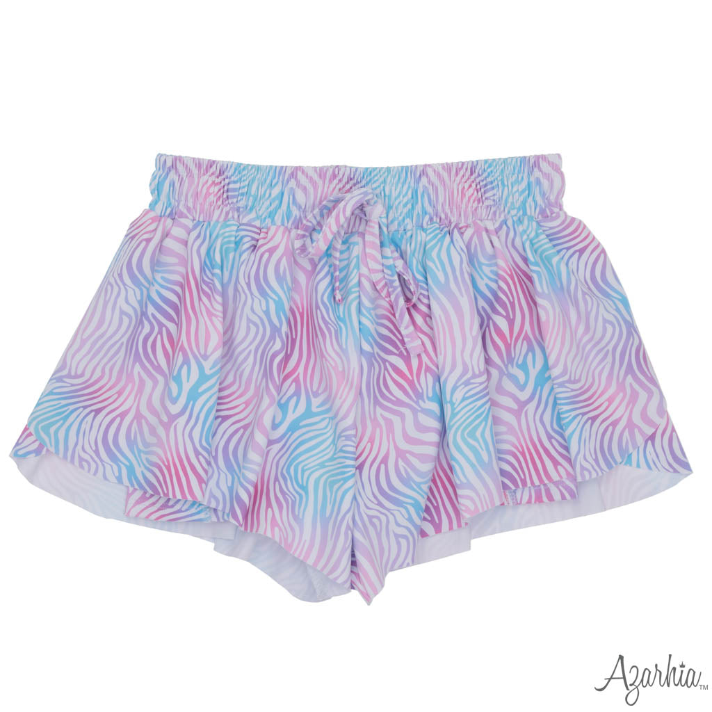 FLOWY SHORT- WATERCOLOR ZEBRA