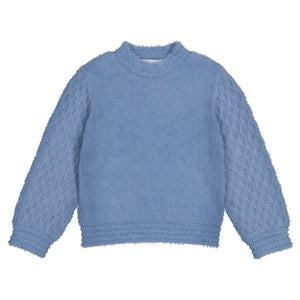 FUZZY SWEATER- SKY BLUE