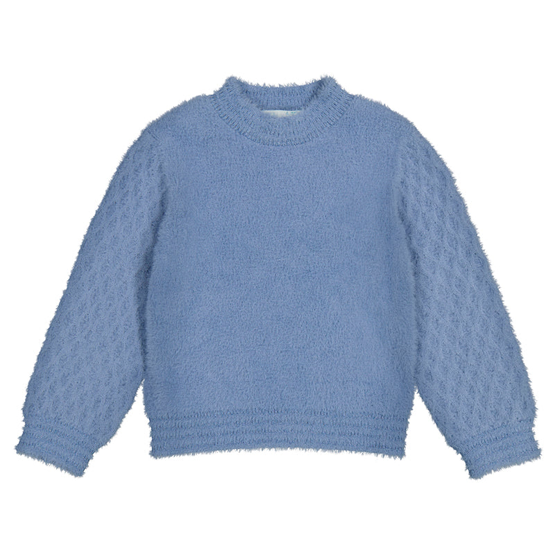 FUZZY SWEATER- SKY BLUE