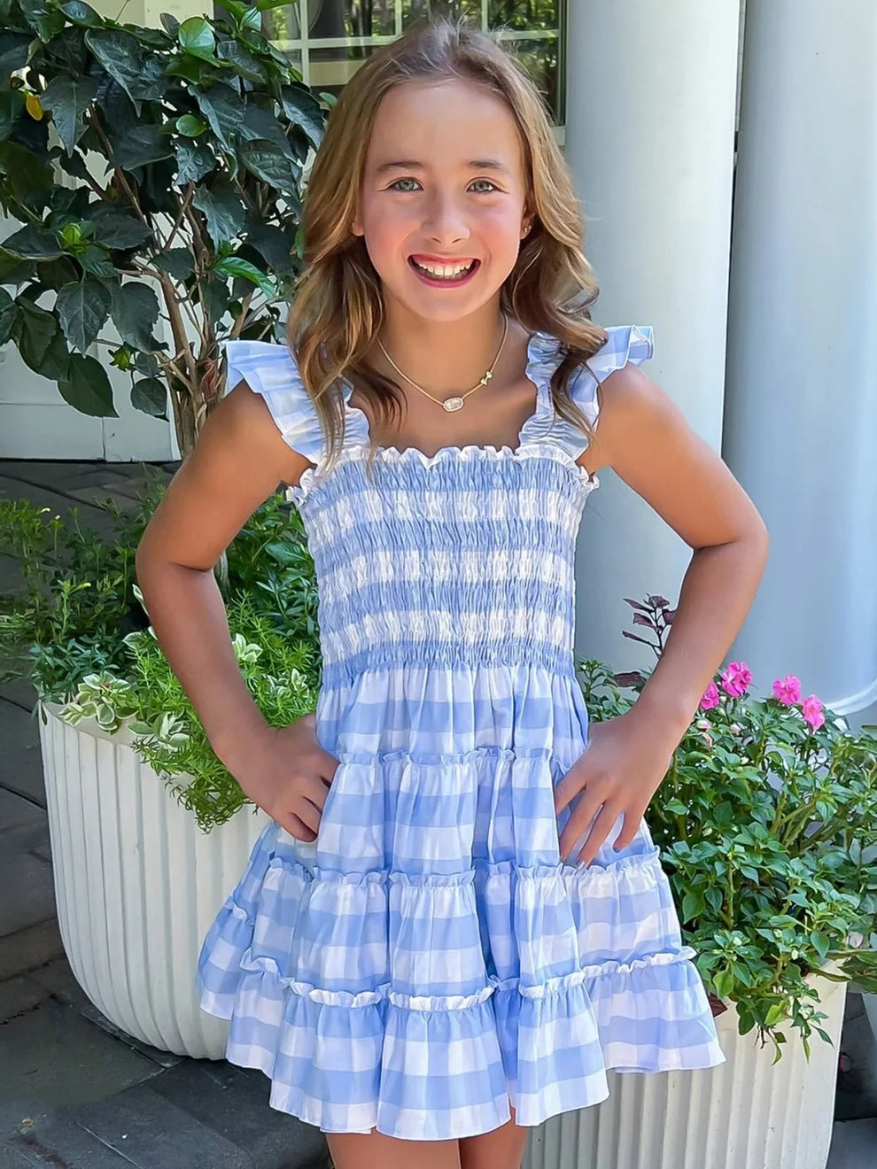 CHARLOTTE DRESS- BLUE FLORAL