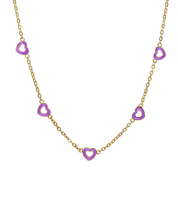 PURPLE HEART STATION NECKLACE