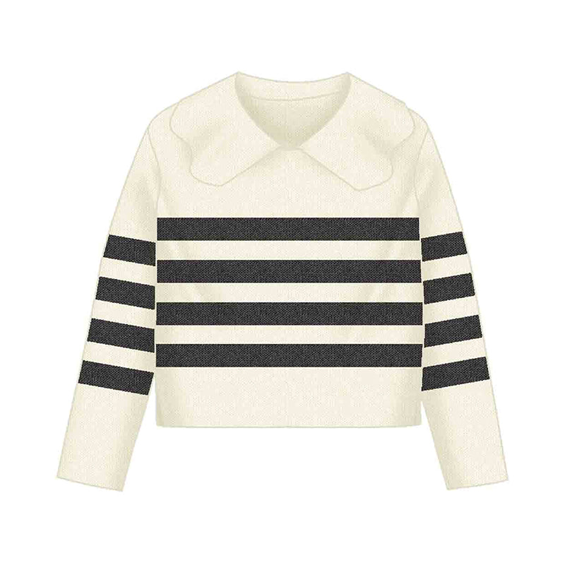 MADS STRIPES SWEATER- MACCHIATO