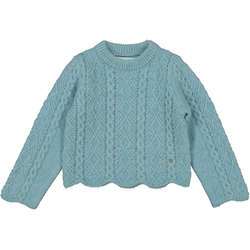 KNITTED SWEATER- AQUA