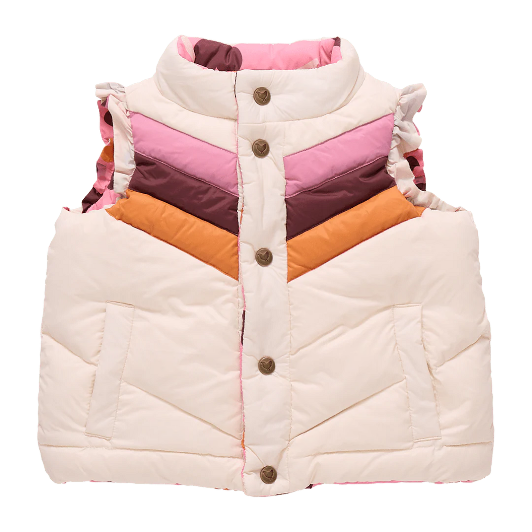TODDLER REVERSIBLE VEST - CREAM