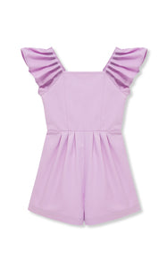 FLUTTER SLV ROMPER- LILAC