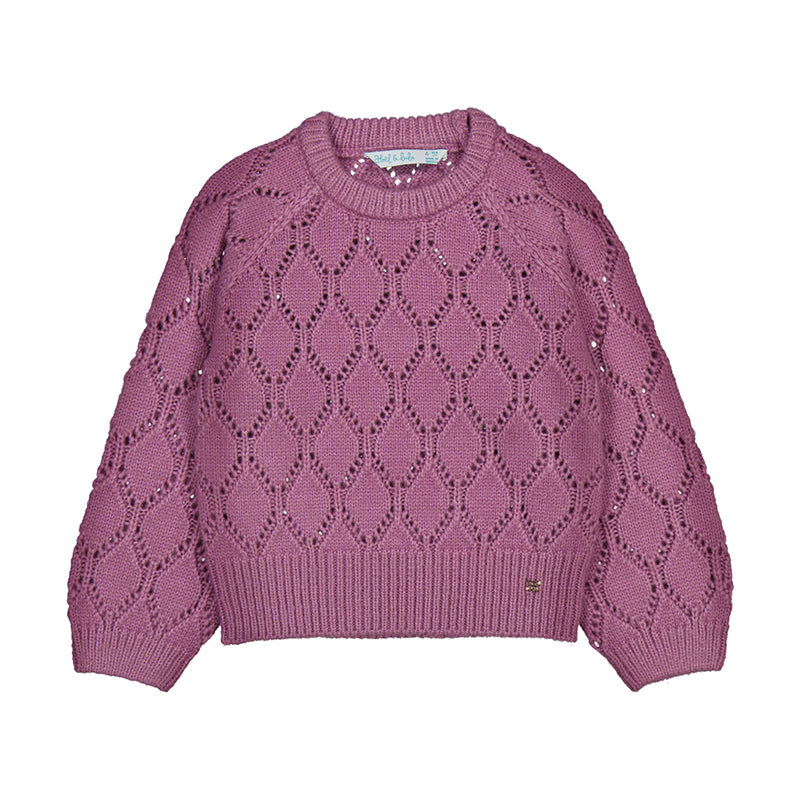 GLITTER KNITTED SWEATER- LILAC