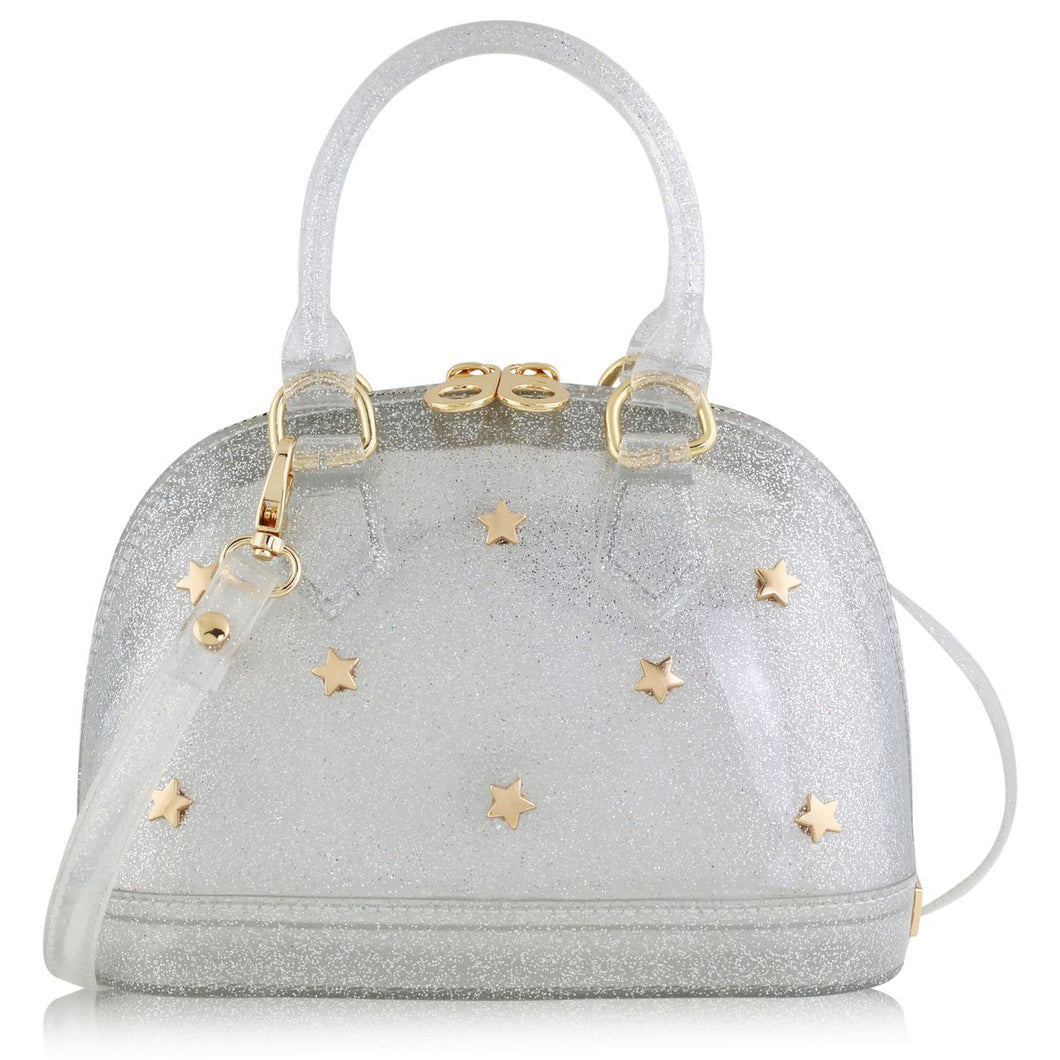 CATE BAG- SILVER W STARS