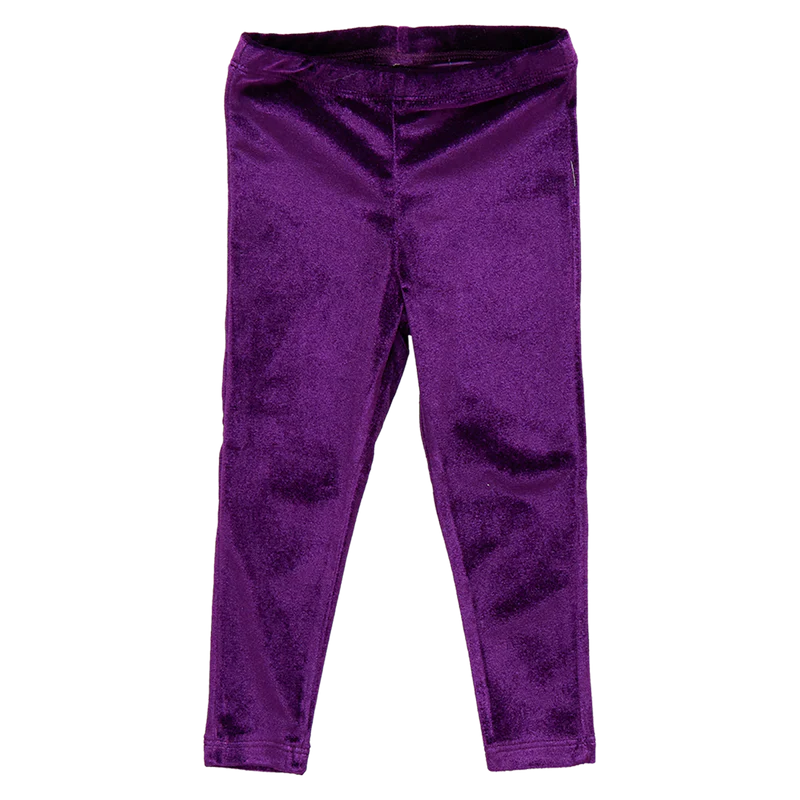 VELOUR LEGGING- PLUM