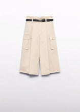 Load image into Gallery viewer, Cargo Culotte Pants with Belt