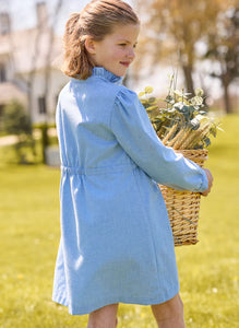 RUFFLED SHIRT DRESS- ALASKAN FLANNEL