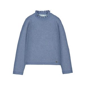 KNITTED GLITTER TURTLENECK- SKY BLUE