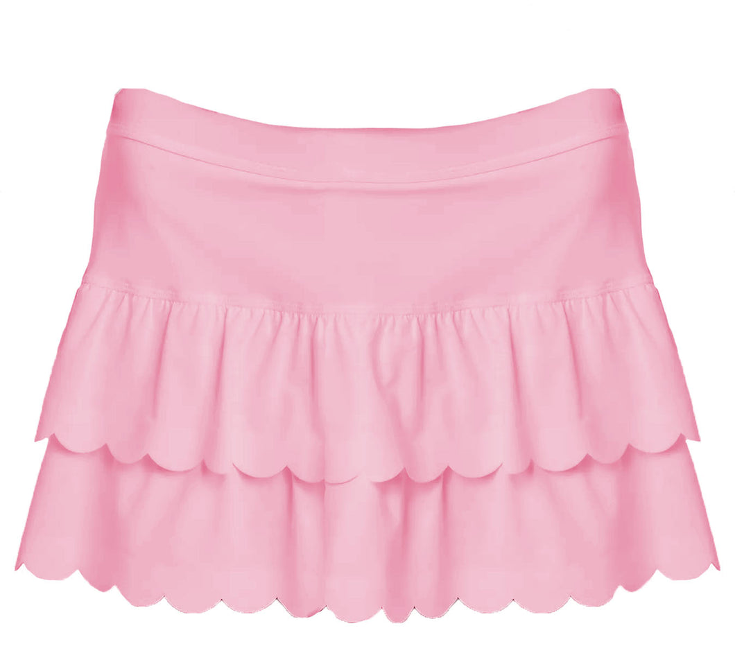 SCALLOPED SKORT- LT PINK