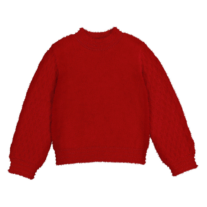 FUZZY SWEATER- RED