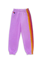 Load image into Gallery viewer, 5 STRIPE SWEATPANT- NEON PURPLE
