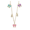 MULTI BOWS CRYSTALS NECKLACE