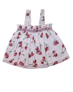 CHERRY STRIPE SHORE TOP