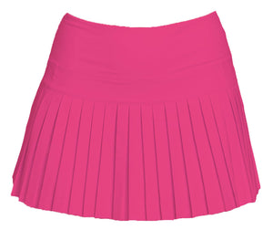 MINI PLEATED SKORT- HOT PINK