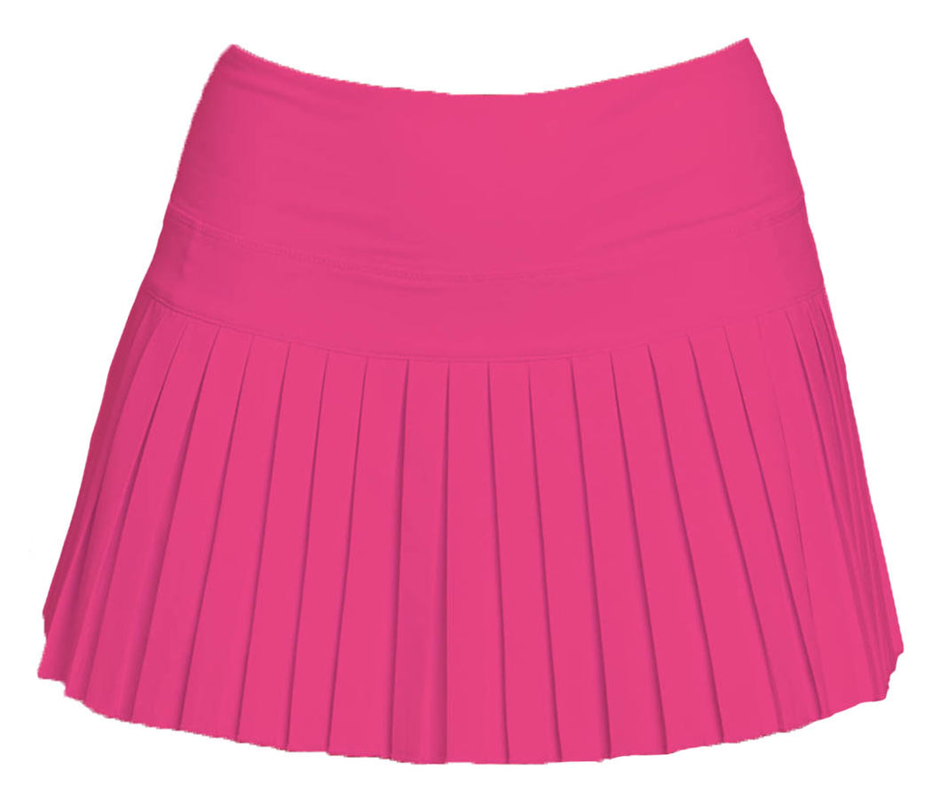 MINI PLEATED SKORT- HOT PINK