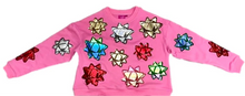 Load image into Gallery viewer, METALLIC PRESENT BOWS SWEATSHIRT