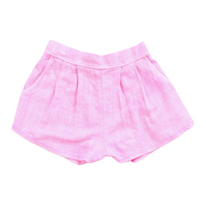 PLEATED SHORT- NEON PINK