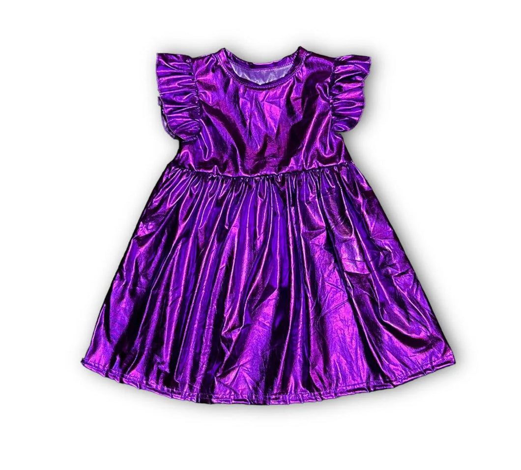 PURPLE METALLIC DRESS