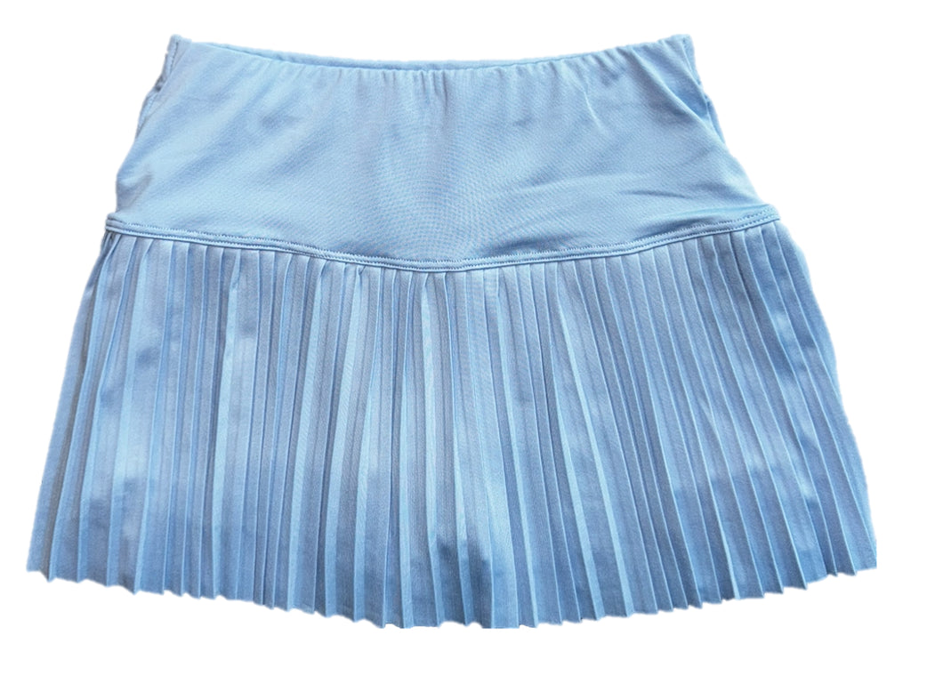 PLEATED SKORT- CHAMBRAY