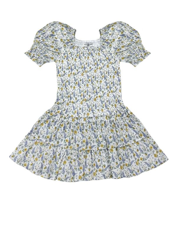 MIRRORBALL DRESS- LAV FLORAL