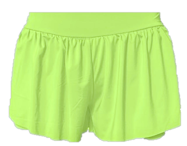 FLOWY SHORT- LIME GREEN