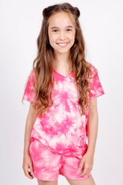 PINK TIE DYE TEE