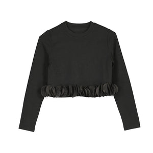 PETALS TOP- BLACK